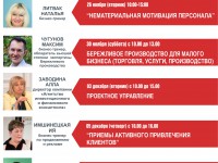 С 26 ноября по 10 декабря 2019 года в Великом Новгороде пройдут тренинги по эффективному ведению бизнеса
